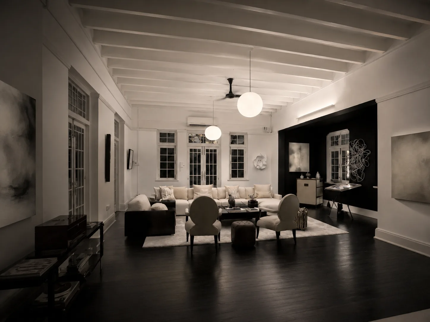 A quiet gallery interior